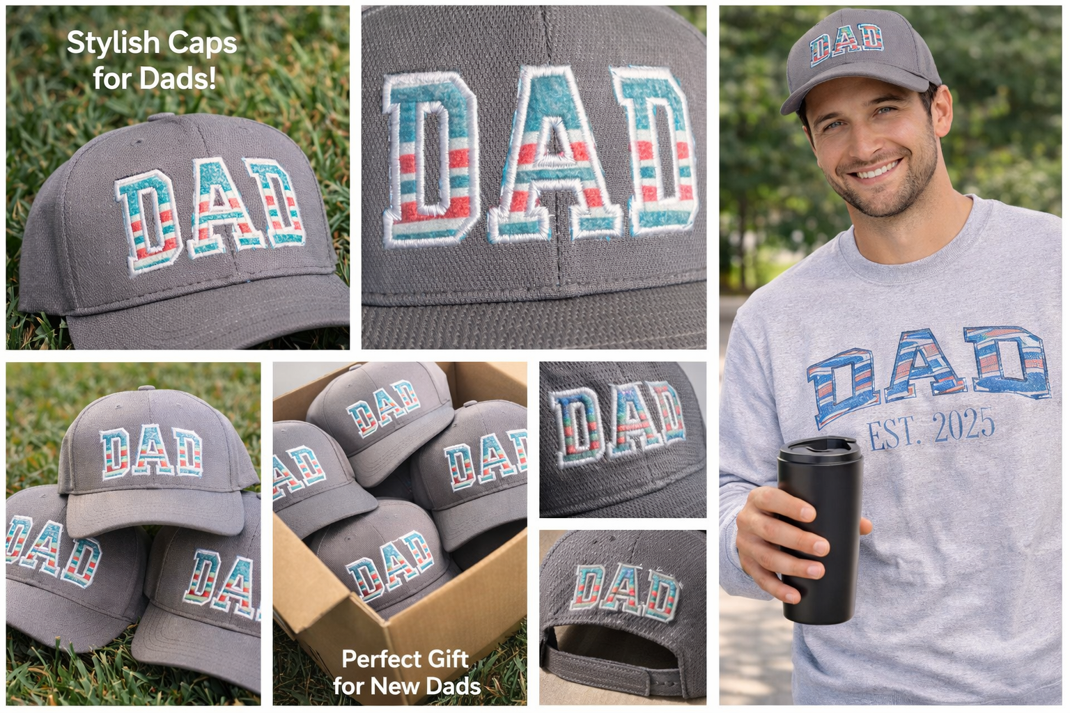 Dad applique Embroidered hat