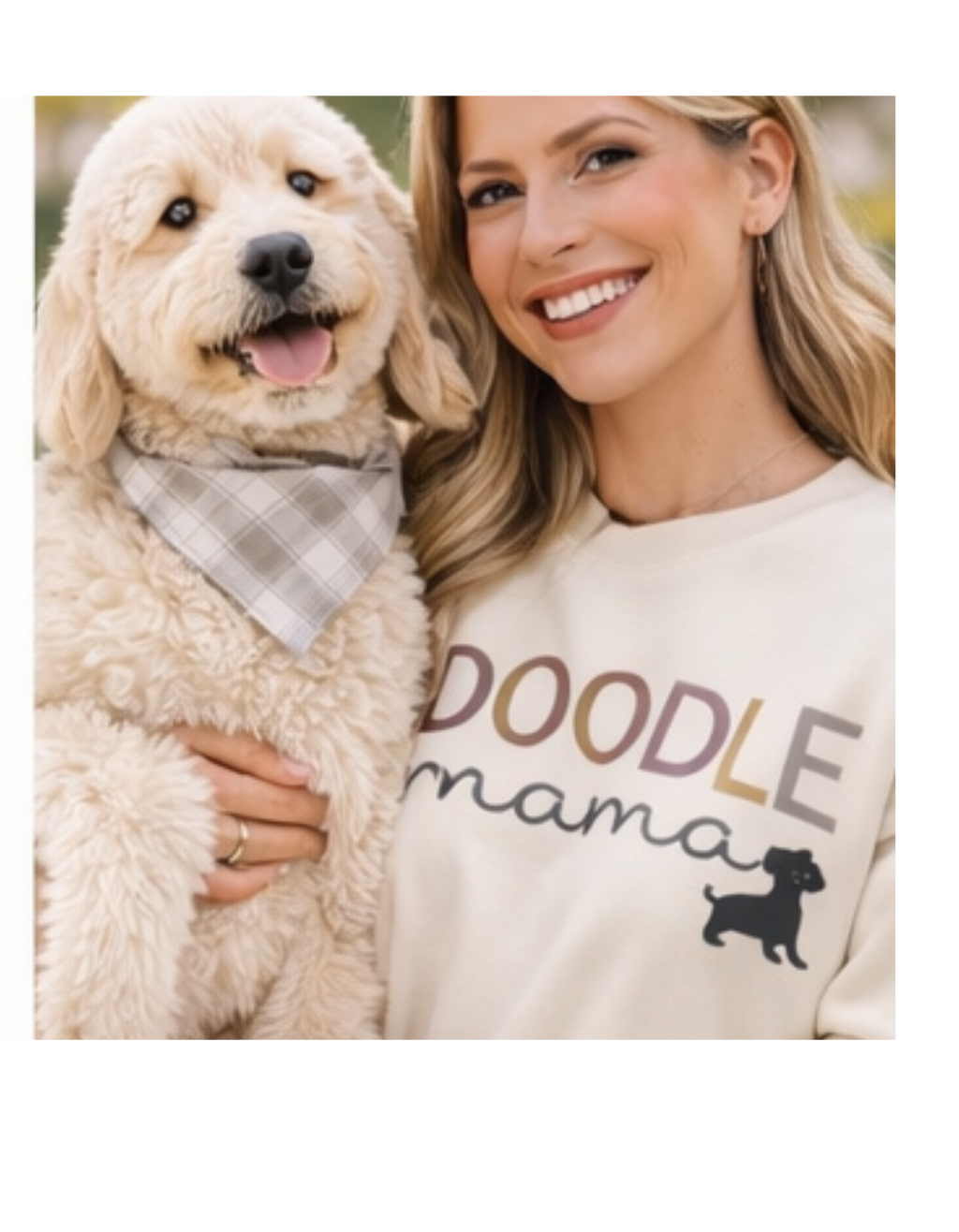 Doodle Dog Mama Applique Shirt with Personalization