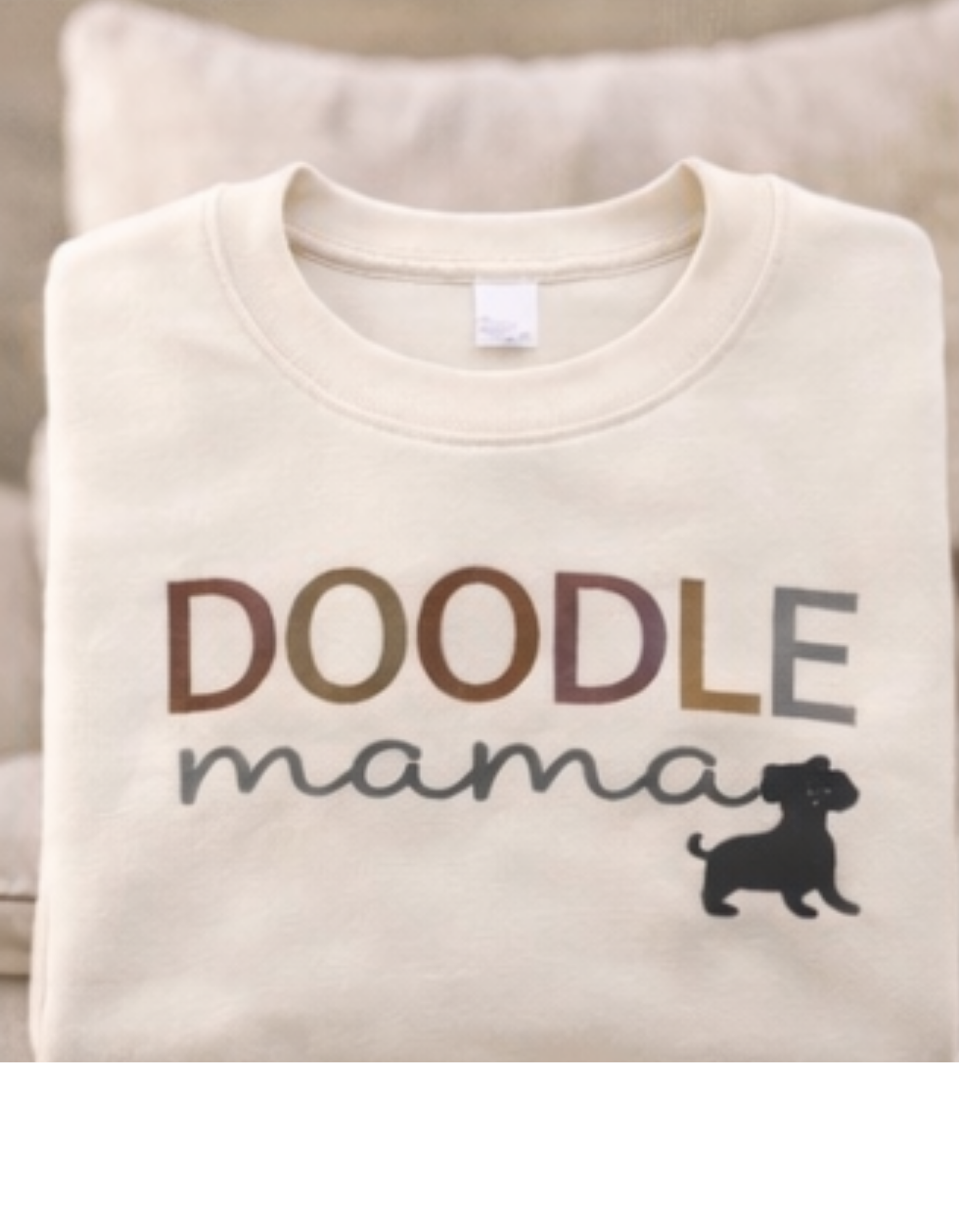 Doodle Dog Mama Applique Shirt with Personalization
